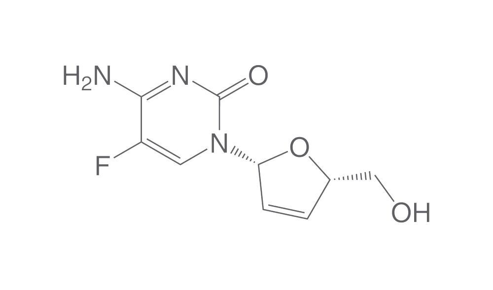 5-Fluoro-1-(2',3'-dideoxy-2',3'-didehydro-b-D-arabinofuranosyl)-cytosine, 25 mg