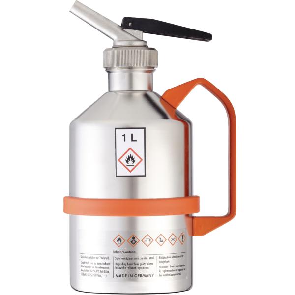 Safety cans stainless steel, 1 l