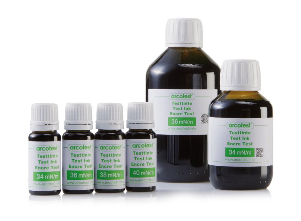 Test Inks arcotest ®  ORGANIC, green, Bottle, 43 mN/m, 100 ml