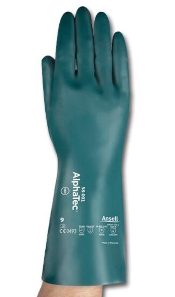 Chemical protection gloves AlphaTec ®  58-001 ESD, Size: 9