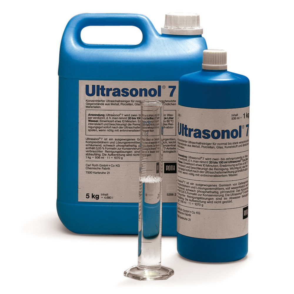 Cleaning products for ultrasonic devices