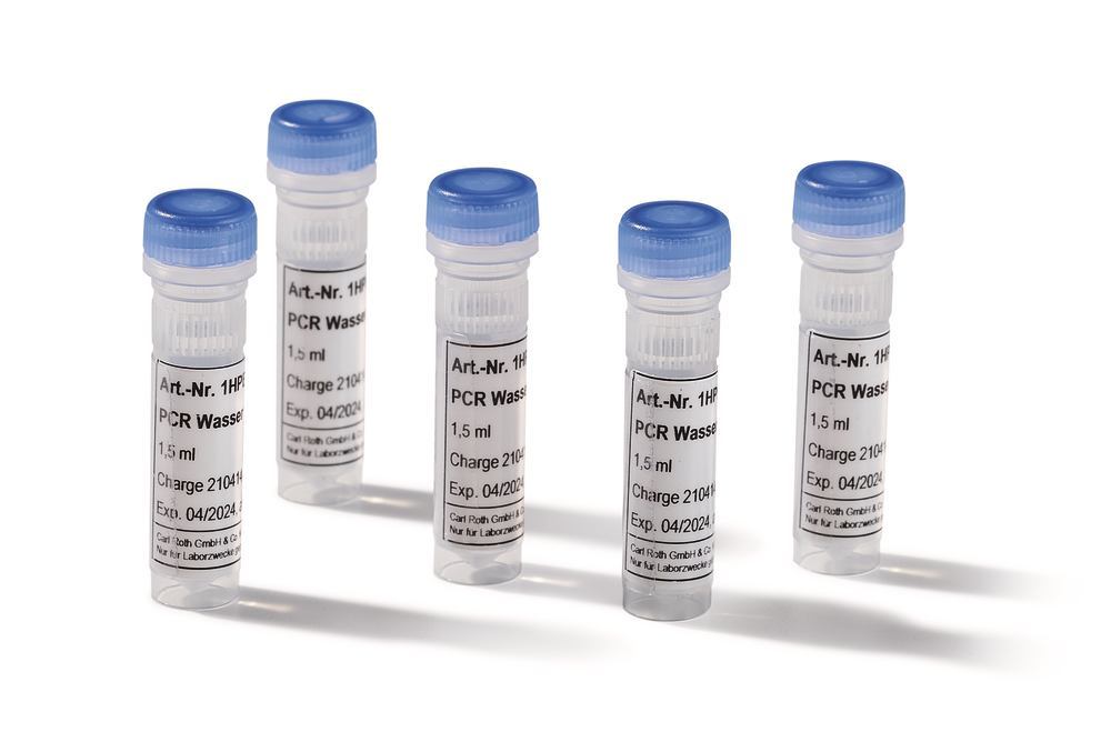 PCR water, 30 ml, 20 x 1,5 ml in tubes