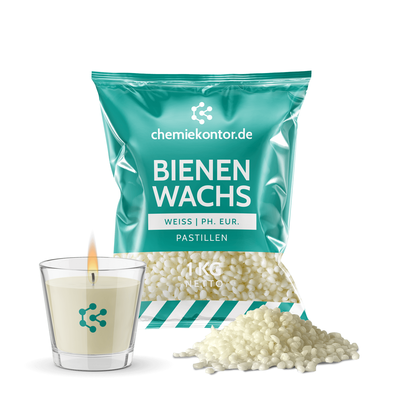 Beeswax, white, pure pharmaceutical (1 kg)