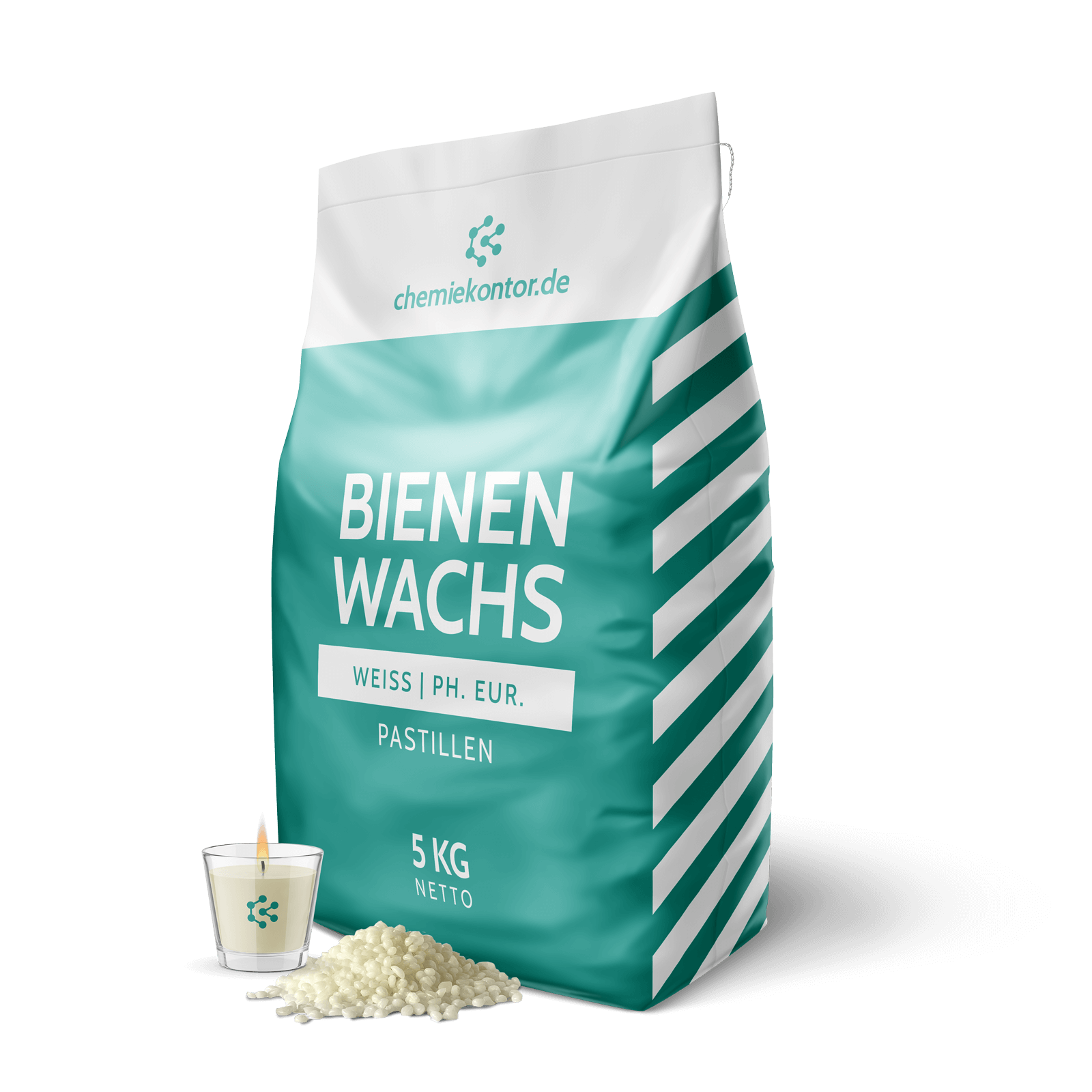 Beeswax, white, pure pharmaceutical (5 kg)