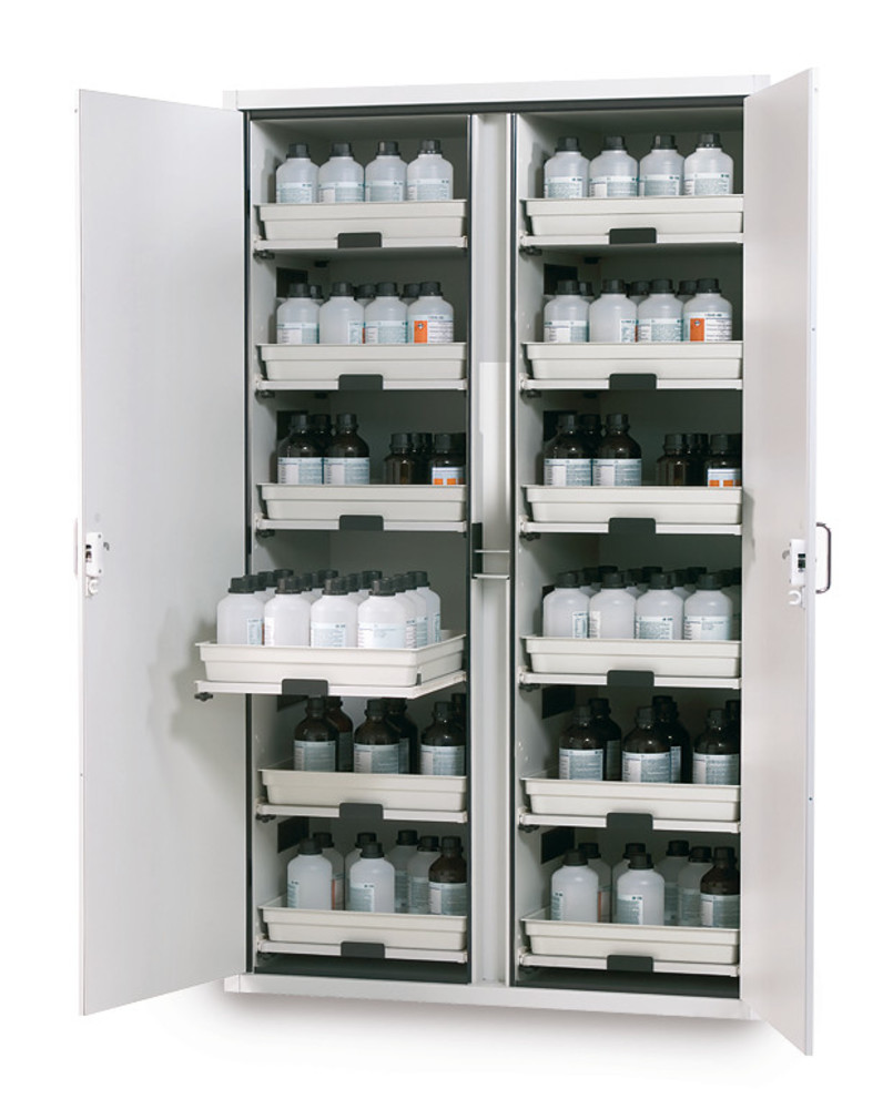 Acid and base storage cabinets