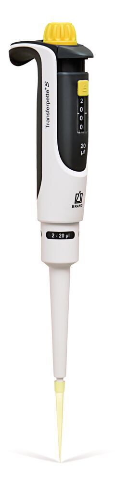 Single-channel microlitre pipette Transferpette ®  S variable, 2 to 20 µl, D-20
