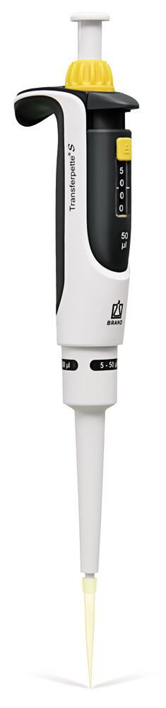 Single-channel microlitre pipette Transferpette ®  S variable, 5 to 50 µl, D-50