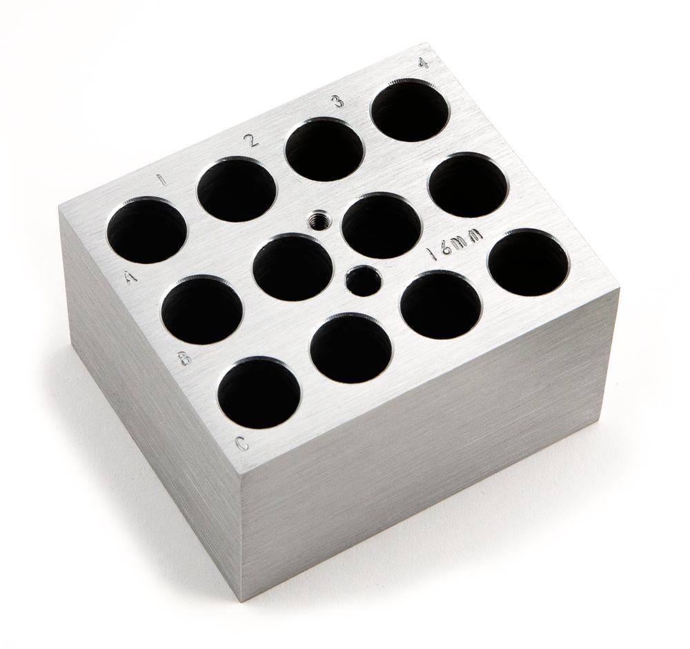 Accessories interchangeable block for sample tubes/vials, Suitable for: 12 tubes  Ø 16 mm