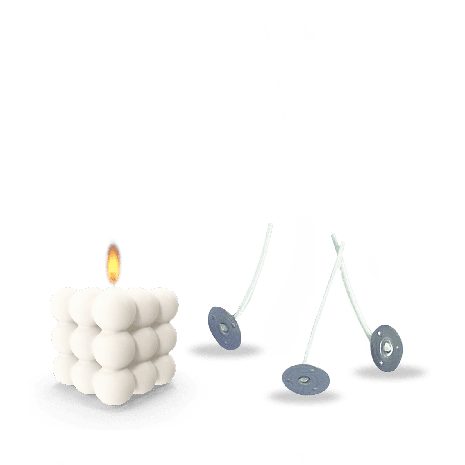 t-01131-60 Pre-waxed candle wicks 6 cm (for candle making) - pack of 10