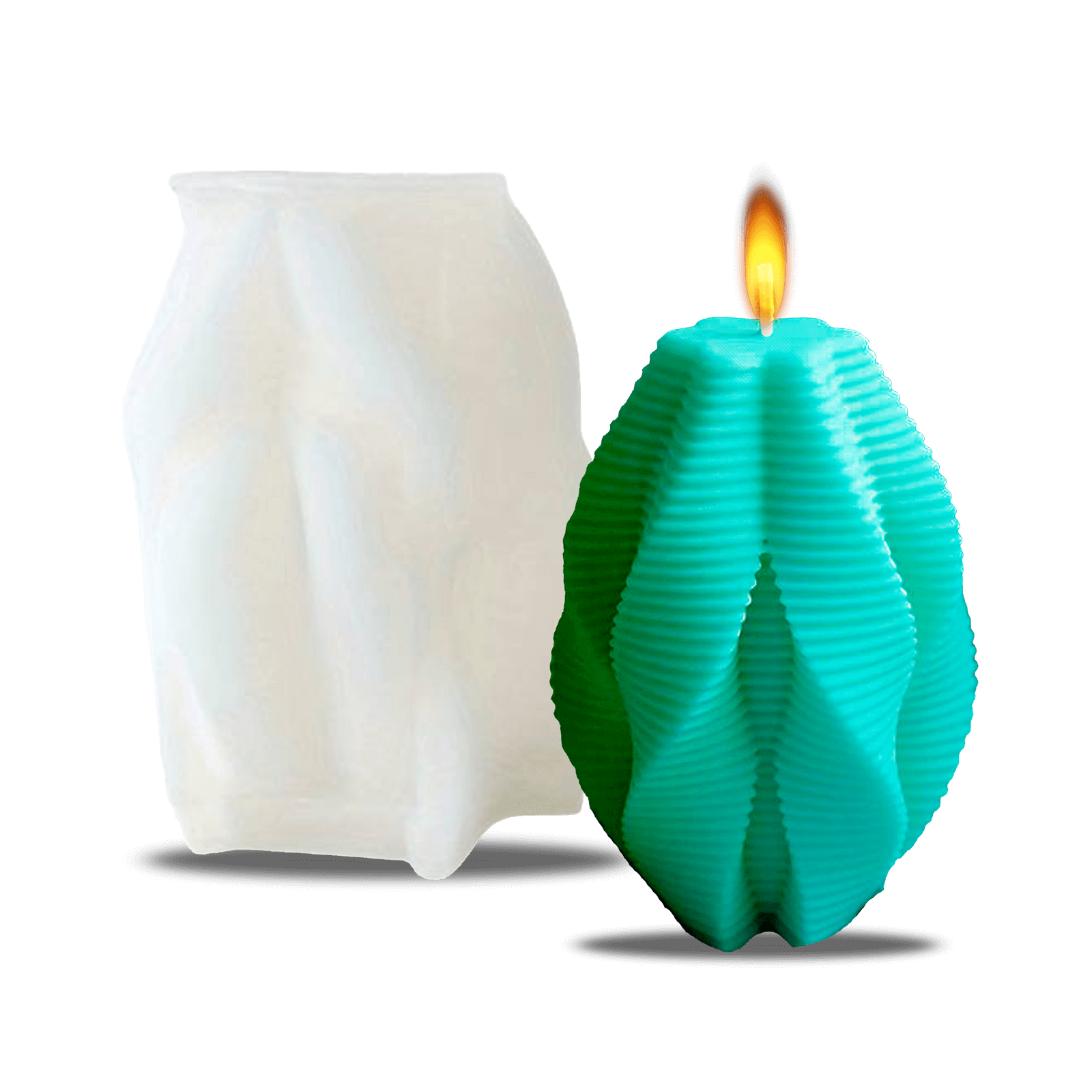 t-41167-63x92 Chemiekontor T-41167-6.3x9.2, Spiral Candle Mould for Candle Making, 6.3 X 9.2 Cm