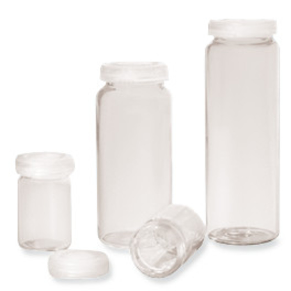 Glass vials with rolled rim, 50 ml, Height: 100 mm