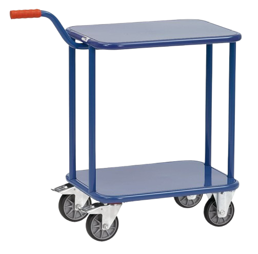 Shelf trolley with handle Steel